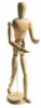 Manequim articulado de madeira masculino 20cm